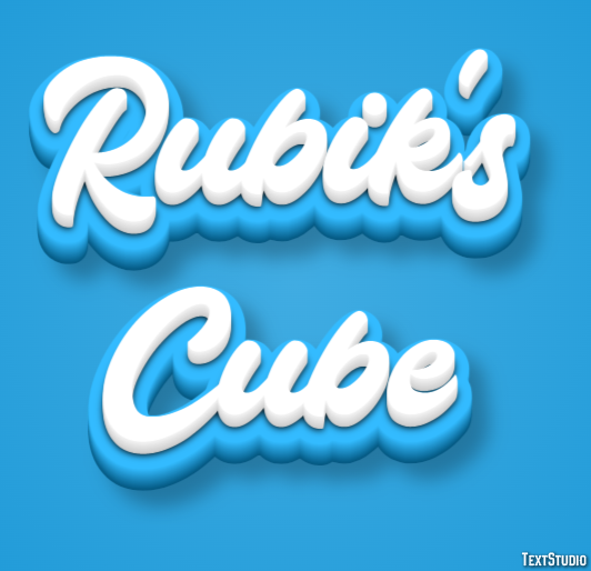 Rubik's Cube Tekst Effect