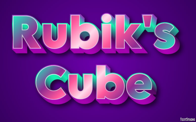 Rubik's Cube Tekst Effect