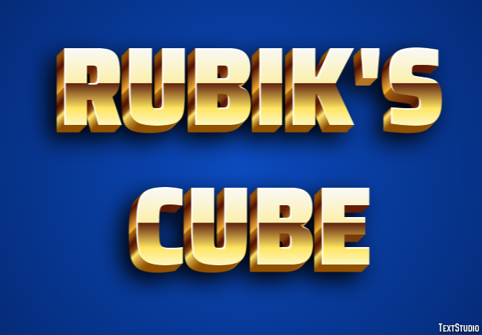 Rubik's Cube Tekst Effect