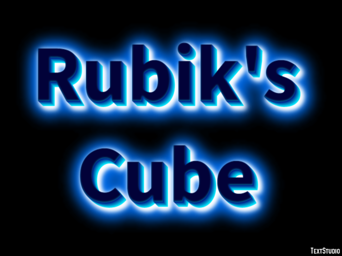 Rubik's Cube Эффект текста