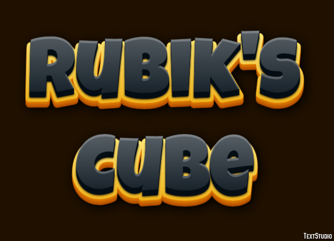 Rubik's Cube Tekst Effect