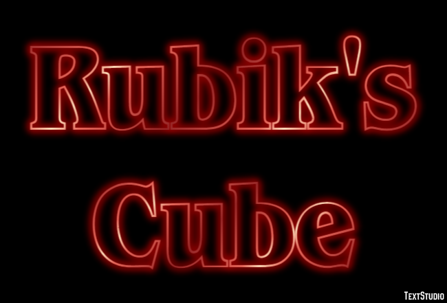 Rubik's Cube Tekst Effect