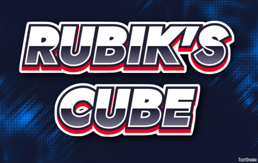 Rubik's Cube Tekst Effect
