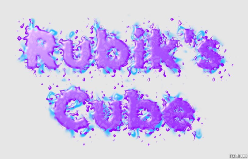 Rubik's Cube Texteffekt