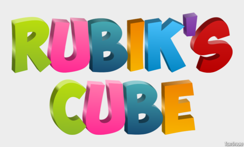 Rubik's Cube Tekst Effect