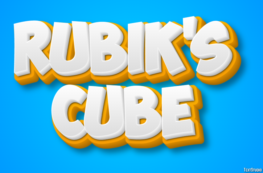 Rubik's Cube Tekst Effect