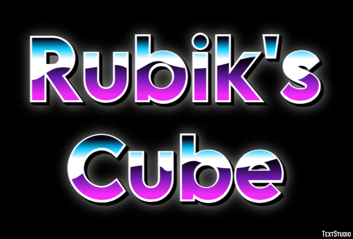 Rubik's Cube Tekst Effect