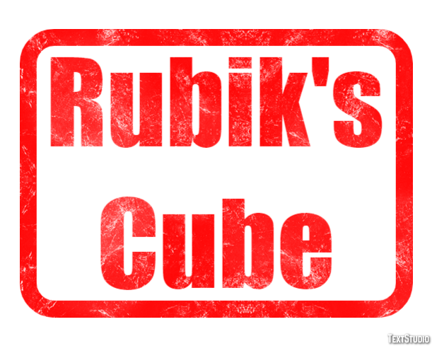 Rubik's Cube Tekst Effect