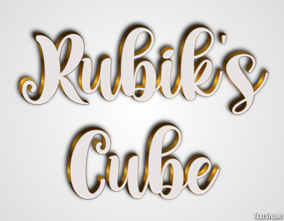 Rubik's Cube Tekst Effect