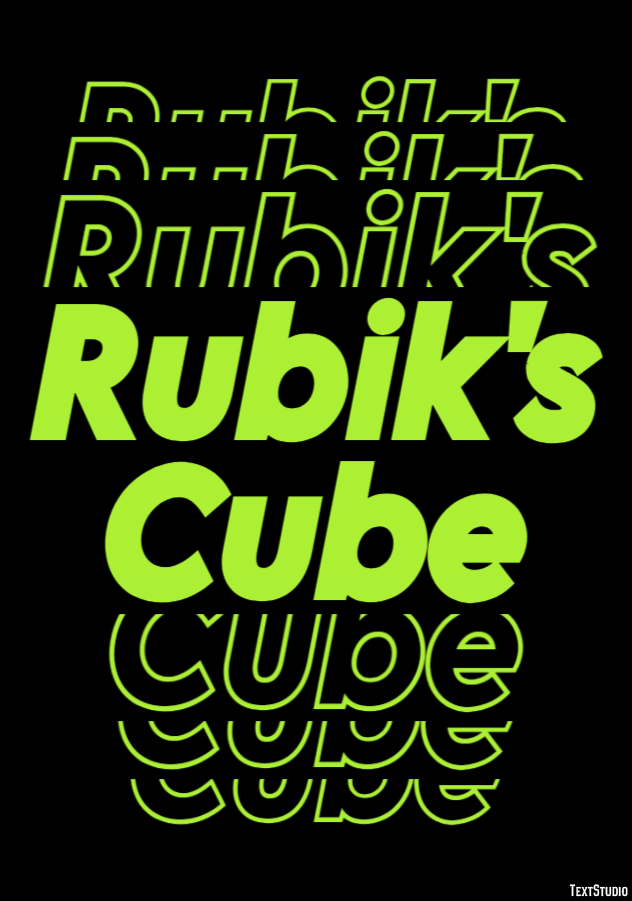 Rubik's Cube Tekst Effect