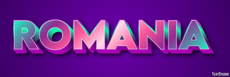 Romania Text Effect