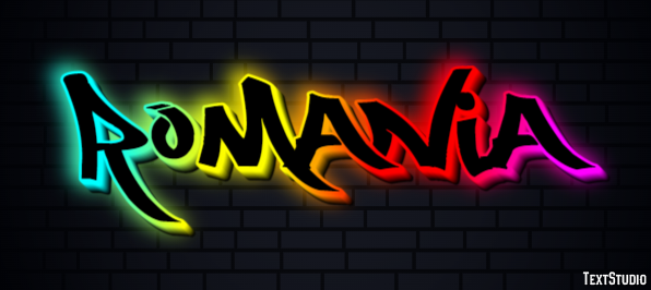 Romania Texteffekt