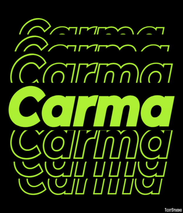 Carma Effet de Texte