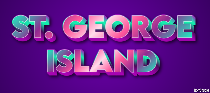 St. George Island Эффект текста