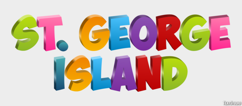 St. George Island Эффект текста