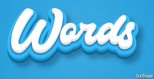 Words Эффект текста