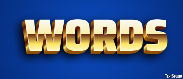 Words Effetto testo