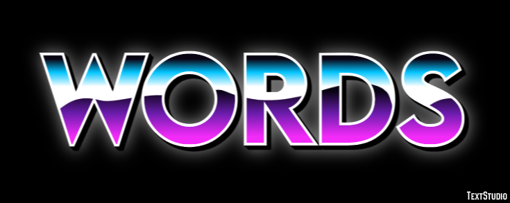 Words Эффект текста