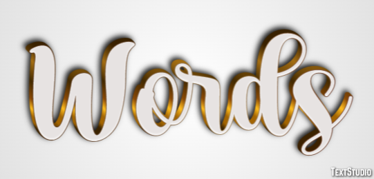 Words Effetto testo