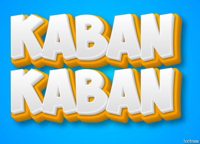 кабан kaban Эффект текста