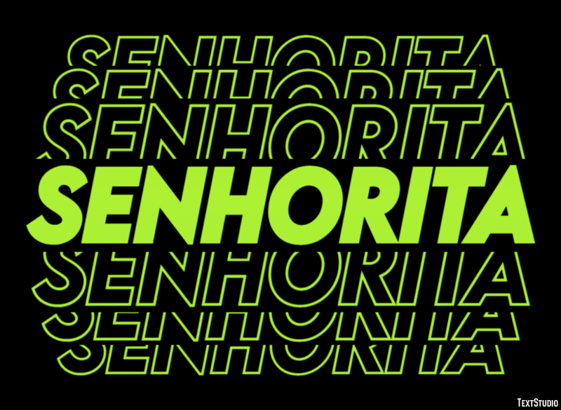 Senhorita Efeito do texto