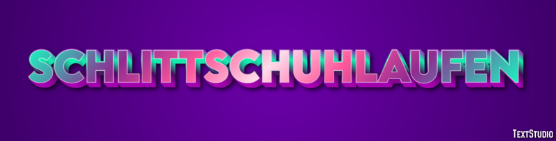Schlittschuhlaufen Texteffekt
