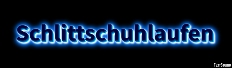 Schlittschuhlaufen Texteffekt