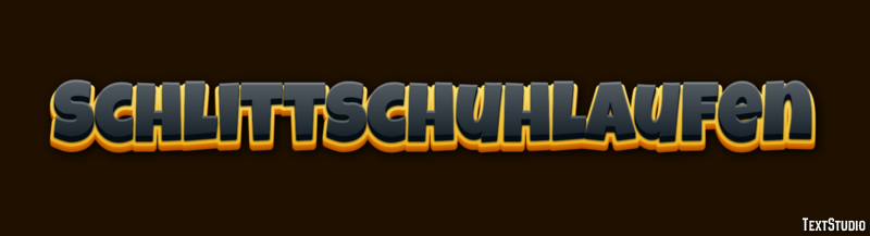 Schlittschuhlaufen Texteffekt