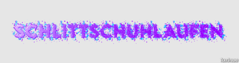Schlittschuhlaufen Texteffekt