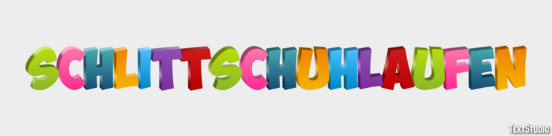 Schlittschuhlaufen Efekt tekstowy