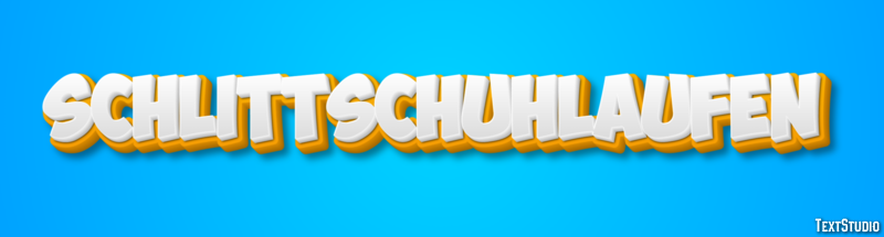 Schlittschuhlaufen Texteffekt