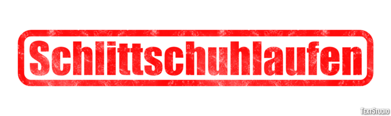 Schlittschuhlaufen Texteffekt