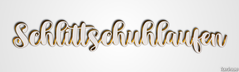 Schlittschuhlaufen Texteffekt