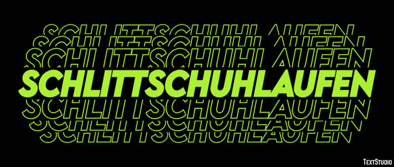 Schlittschuhlaufen Efekt tekstowy