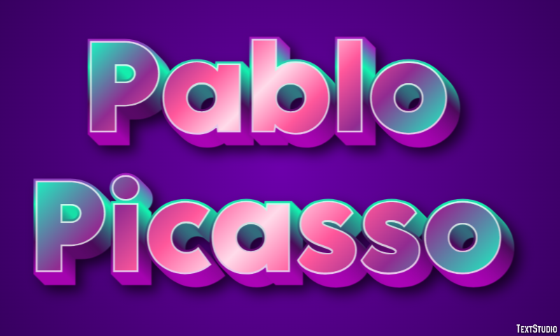 Pablo Picasso Efekt tekstowy