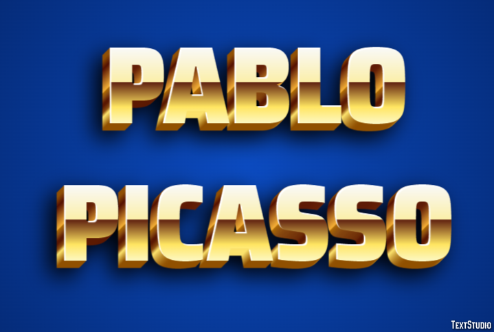 Pablo Picasso Effetto testo