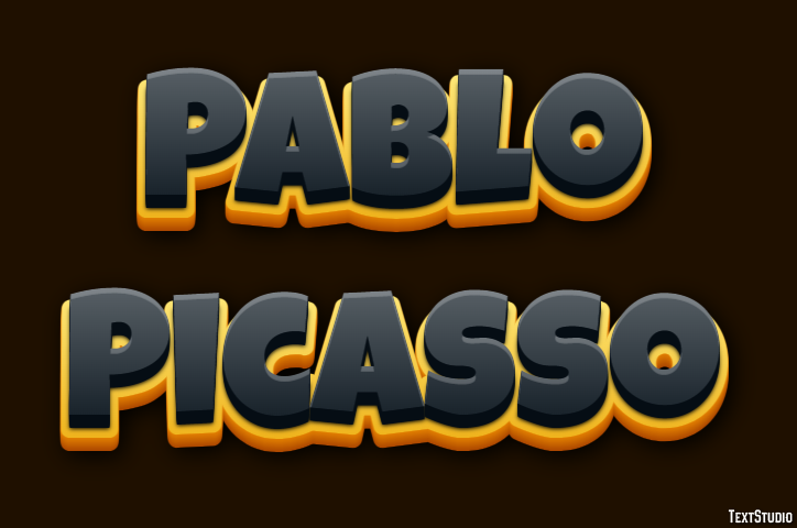 Pablo Picasso Effetto testo