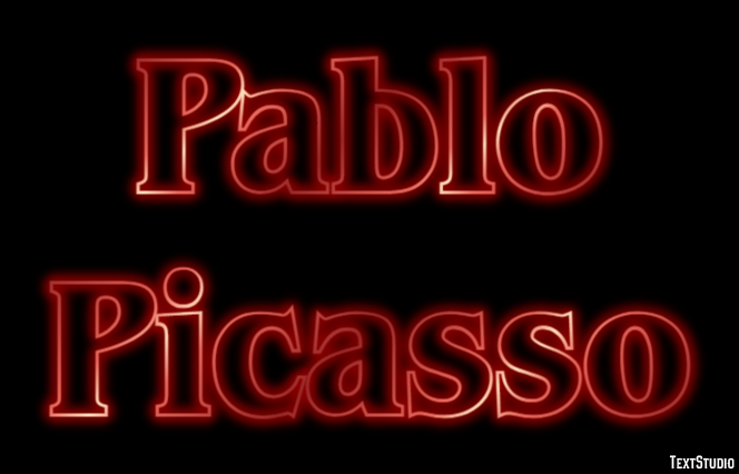 Pablo Picasso Tekst Effect