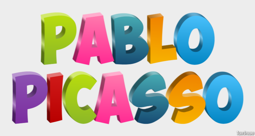 Pablo Picasso Efekt tekstowy