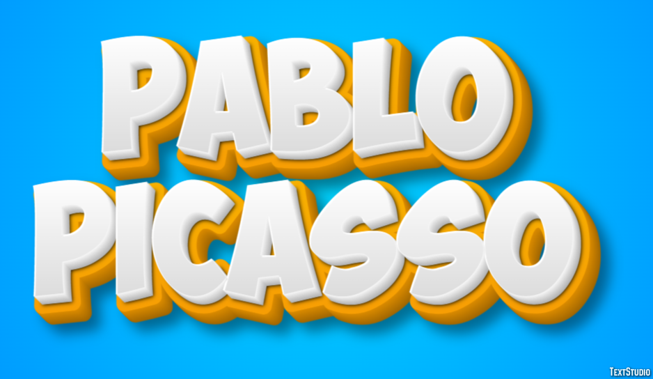 Pablo Picasso Efeito de texto