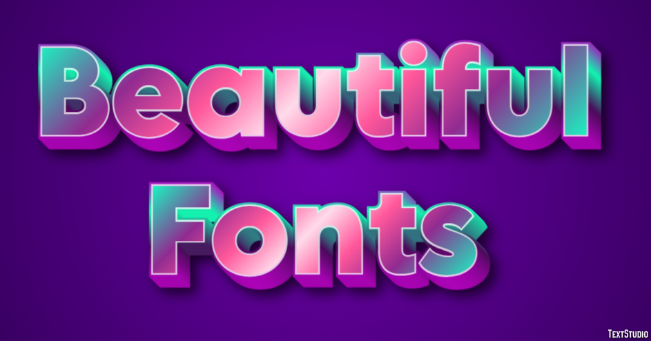 Beautiful Fonts Text Effect