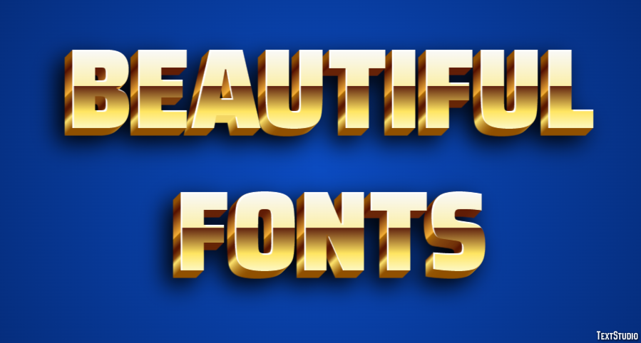 Beautiful Fonts Text Effect