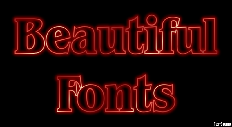 Beautiful Fonts Text Effect