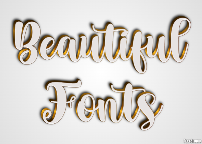 Beautiful Fonts Text Effect