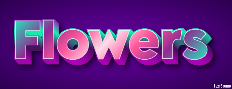 Flowers Text effect