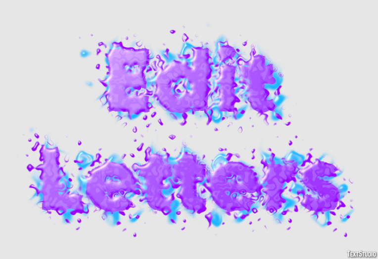 Edit Letters Efeito do texto
