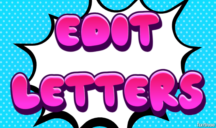 Edit Letters Efeito do texto