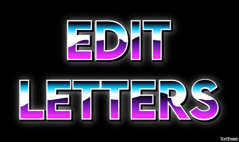Edit Letters Efeito do texto