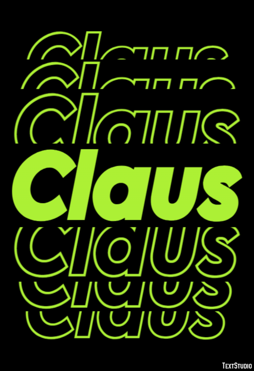 Claus Text effect