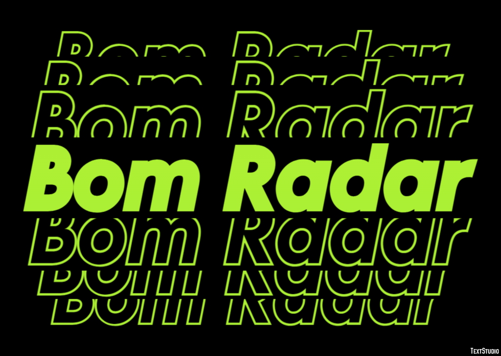 Bom Radar Effetto testo